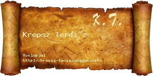 Krepsz Teréz névjegykártya